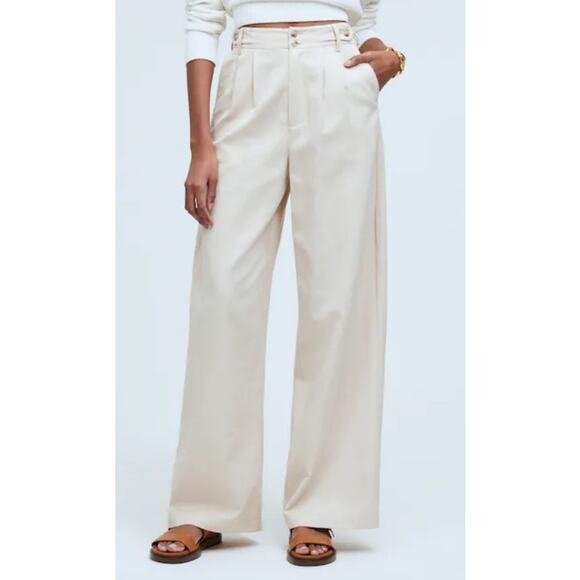 NWT The Harlow Wide Leg Pant in Harvest Moon Tan Beige Trouser Size 10 - Picture 4 of 11